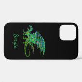 Prachtige Groene Mozaïek Draak Case-Mate iPhone Case (Achterkant (horizontaal))