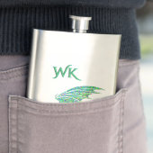 Prachtige Groene Mozaïek Draak Monogram Flacon (Voorbeeld)