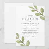 Prachtige groene Waterverf met leder Kaart (Voorkant / Achterkant)