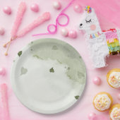 prachtige groene waterverf papieren bordje (Feest)