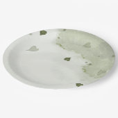 prachtige groene waterverf papieren bordje (Gekanteld)