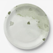 prachtige groene waterverf papieren bordje (Voorkant)