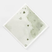 prachtige groene waterverf servet (Hoek)