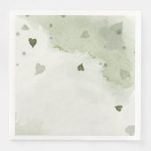 prachtige groene waterverf servet (Voorkant)