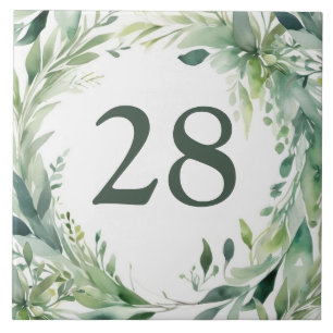 Prachtige Groenen Custom House Nummer Bord Sign Tegeltje