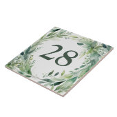 Prachtige Groenen Custom House Nummer Bord Sign Tegeltje (Zijkant)