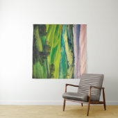 Prachtige groenen in het landschap met lichte pa wandkleed (In Situ (horizontaal))