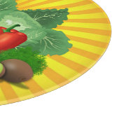 Prachtige groenten en zon snijplank (Hoek)