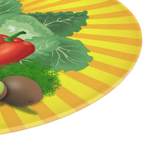 Prachtige groenten en zon snijplank (Hoek)