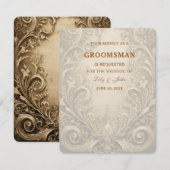 Prachtige Groomsman Kaart (Voorkant / Achterkant)