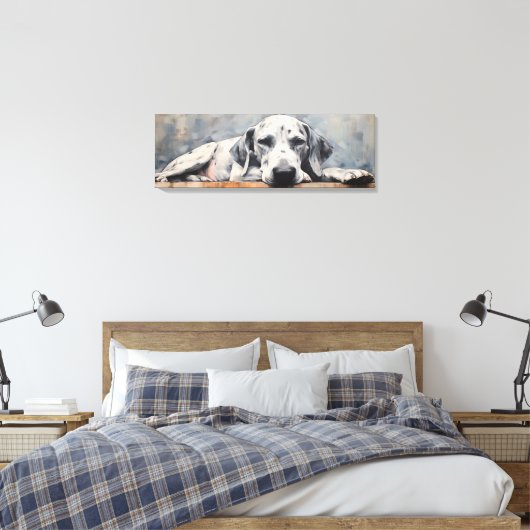 Prachtige Grote Deen Hond Canvas Afdruk (Insitu (Slaapkamer))