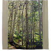 Prachtige grove van Aspen-bomen in Crested Butte Douchegordijn (Voorkant)