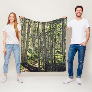 Prachtige grove van Aspen-bomen in Crested Butte Fleece Deken