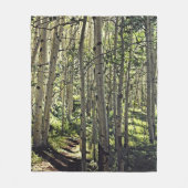 Prachtige grove van Aspen-bomen in Crested Butte Fleece Deken (Voorkant)