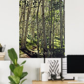 Prachtige grove van Aspen-bomen in Crested Butte P Poster (Thuiskantoor)