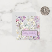 Prachtige Gypsophila Notitiekaartje (Voorkant / Achterkant in situ)