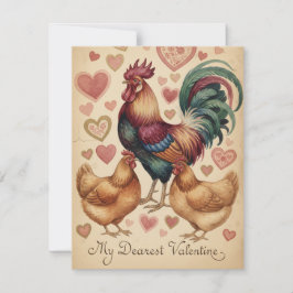 Prachtige haan Valentijnsdag groet Feestdagenkaart