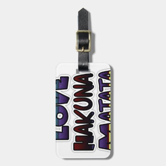 Prachtige Hakuna Matata Art Print Bagagelabel (Voorkant verticaal)