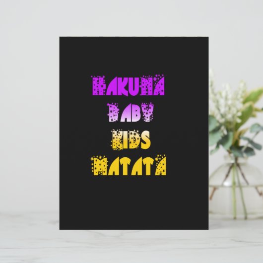 Prachtige Hakuna Matata Art Print Briefhoofd (Staand voorkant)
