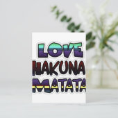 Prachtige Hakuna Matata Art Print Briefkaart (Staand voorkant)
