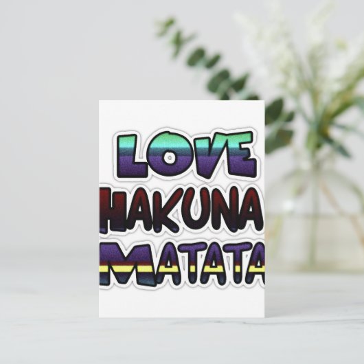 Prachtige Hakuna Matata Art Print Briefkaart (Staand voorkant)