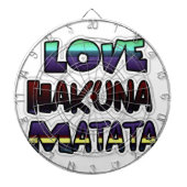 Prachtige Hakuna Matata Art Print Dartbord (Voorkant)