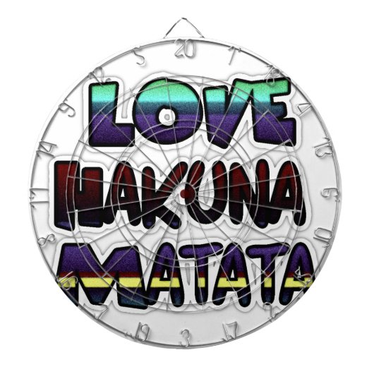 Prachtige Hakuna Matata Art Print Dartbord (Voorkant)