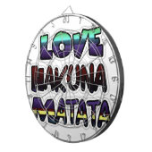 Prachtige Hakuna Matata Art Print Dartbord (Voorkant Rechts)