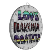Prachtige Hakuna Matata Art Print Dartbord (Voorkant Links)