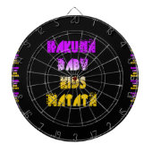 Prachtige Hakuna Matata Art Print Dartbord (Voorkant)