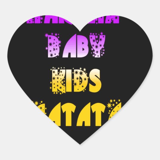 Prachtige Hakuna Matata Art Print Hart Sticker (Voorkant)