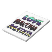 Prachtige Hakuna Matata Art Print Notitieblok (Linkerzijde)