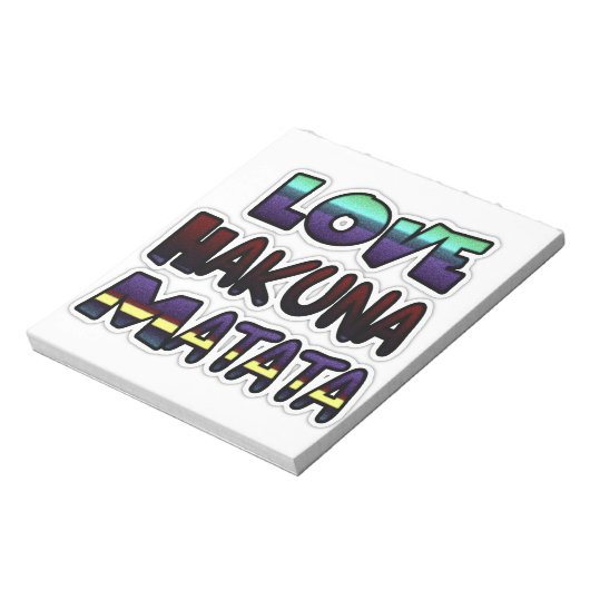 Prachtige Hakuna Matata Art Print Notitieblok (Linkerzijde)