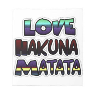 Prachtige Hakuna Matata Art Print Notitieblok