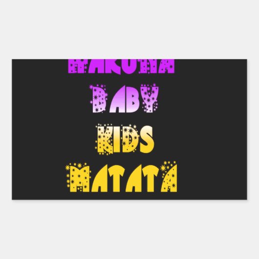 Prachtige Hakuna Matata Art Print Rechthoekige Sticker (Voorkant)