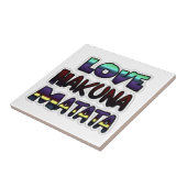 Prachtige Hakuna Matata Art Print Tegeltje (Zijkant)