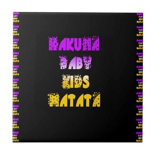 Prachtige Hakuna Matata Art Print Tegeltje (Voorkant)