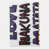 Prachtige Hakuna Matata Art Print Theedoek (Verticaal)