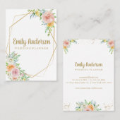 Prachtige hallo | Goud en bloesem Visitekaartje (Voorkant / Achterkant)