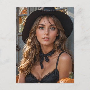 Prachtige Halloween heks Briefkaart