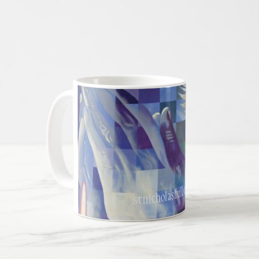 Prachtige handbekerbeker koffiemok (Voorkant links)