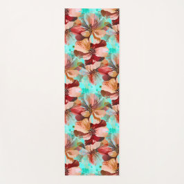 Prachtige handbeschilderde Waterverf Floral Botani Yogamat