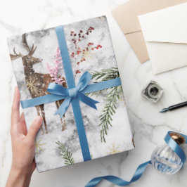 Prachtige handbeschilderde waterverf rendieren cadeaupapier