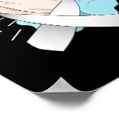 Prachtige handen met aandacht voor kanker met lint poster (Hoek)