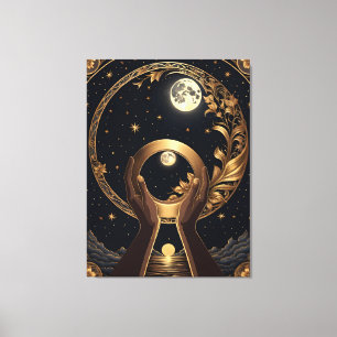 Prachtige handen schilderen canvas afdruk