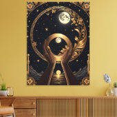 Prachtige handen schilderen canvas afdruk (Insitu (Woonkamer))