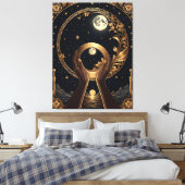 Prachtige handen schilderen canvas afdruk (Insitu (Slaapkamer))