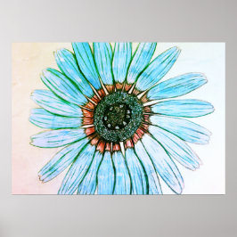 Prachtige handgeschetste ventilatorPoster Poster