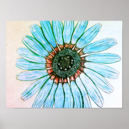 Prachtige handgeschetste ventilatorPoster Poster