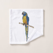 Prachtige handgeschilderde bedreigde ara bad handdoek (Wasdoekje)